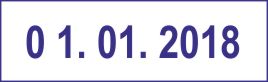 Образец оттиска датера 220 № 901